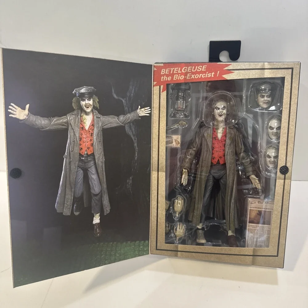 NEW NECA Ultimate Beetlejuice Betelgeuse Action Figure Reel Toy Bio-Exorcist 7